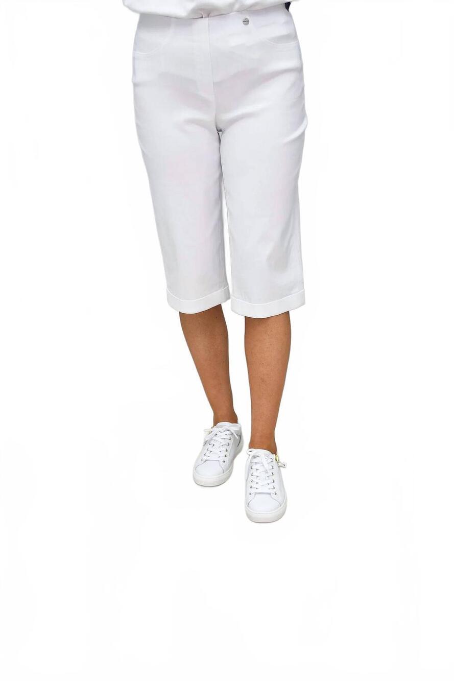 NEW ROBELL straight fit walking shorts in white
